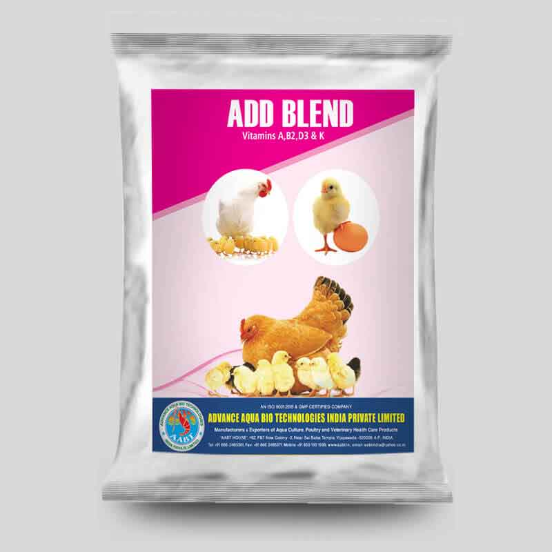 ADD BLEND: Vitamins A, B2, D3 & K for Poultry and Animals