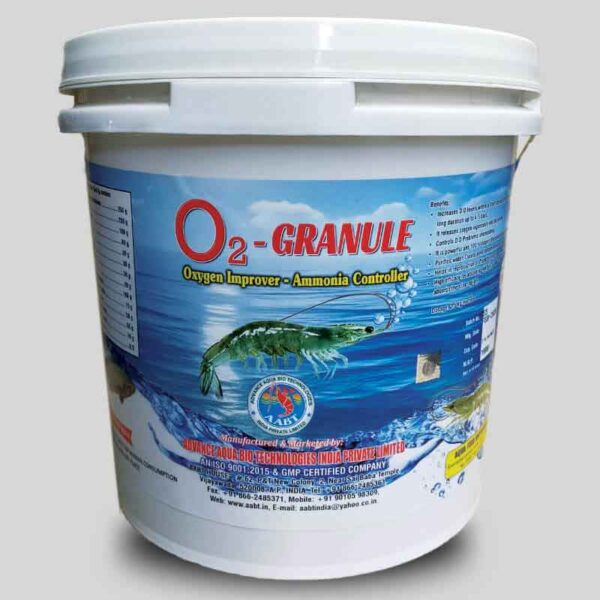 Coated oxygen granules for Aquaculture