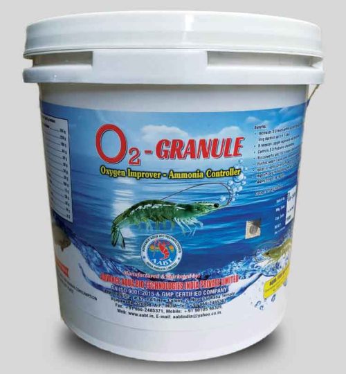 Coated oxygen granules for Aquaculture